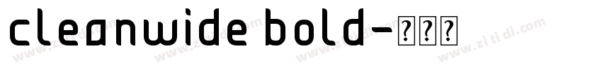 cleanwide bold字体转换